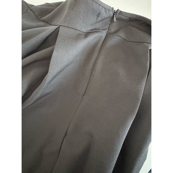 Elia Cher Strappy Black Dress Empire Waist Size Medium Black Zip Up - Picture 9 of 12